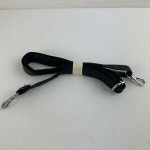 Unbranded Black Faux Leather Replacement Crossbody Purse Strap Silver Hardware